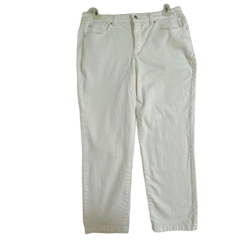 Charter Club Jean Shop Bristol Capri White Mid Rise Jeans Women's Size 8